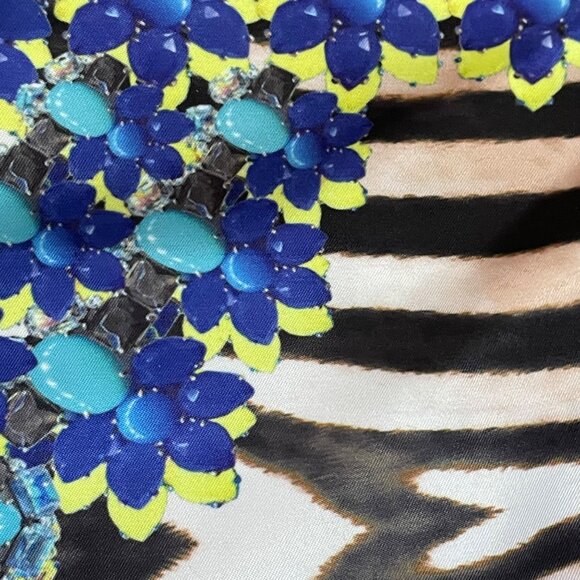 Stella & Dot Capri Jeweled Zebra Tote Bag - Picture 7 of 9